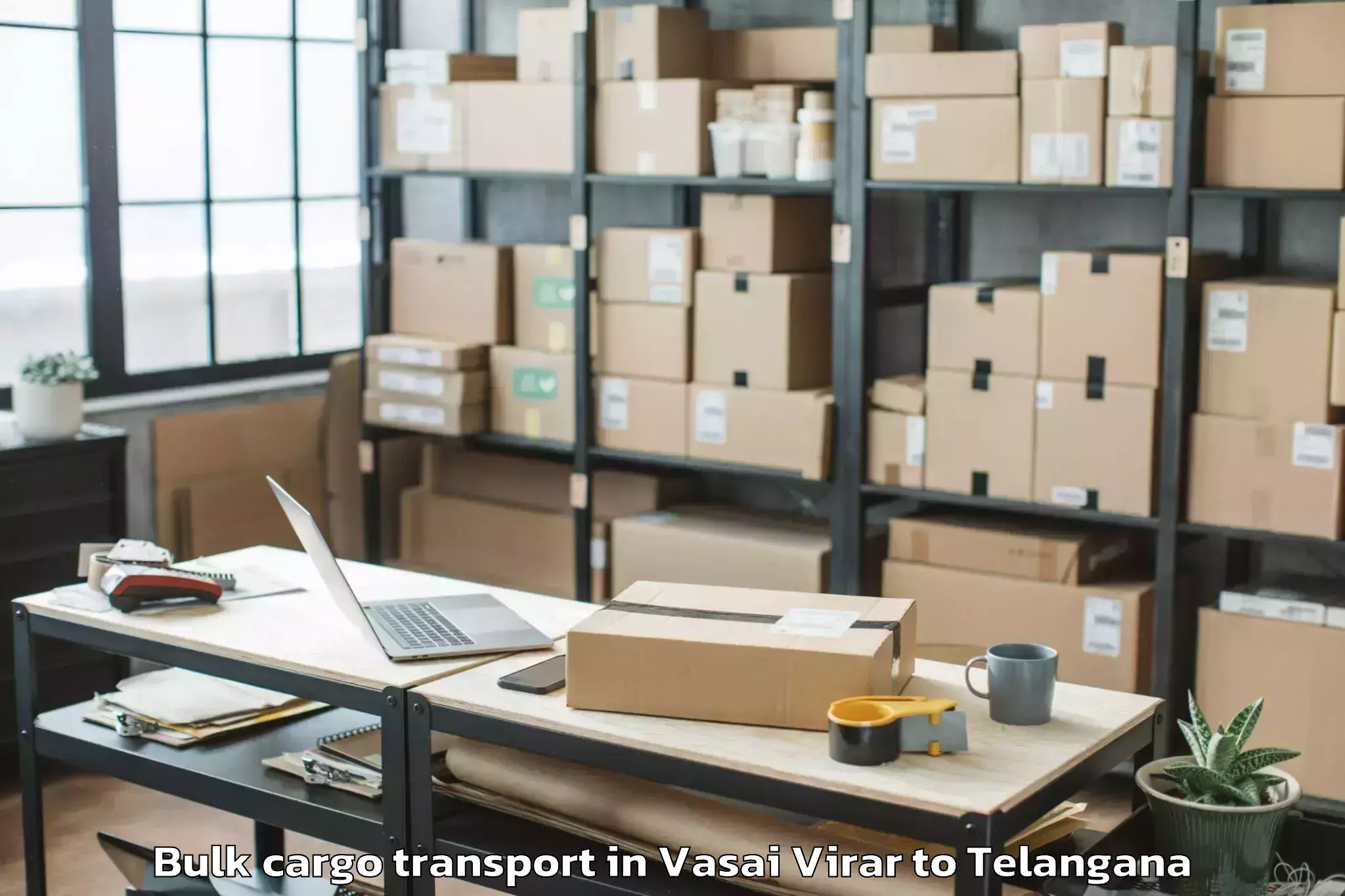 Book Vasai Virar to Ghanpur Station Bulk Cargo Transport Online